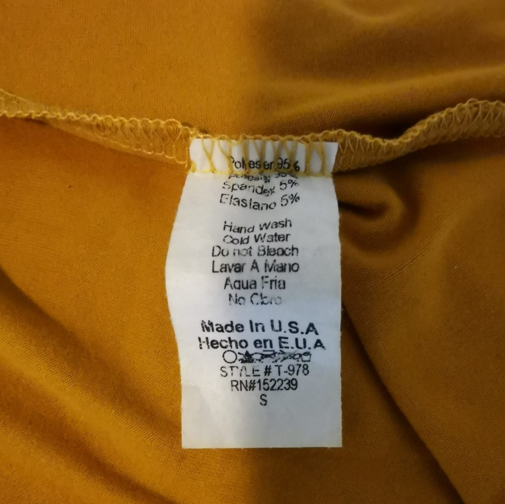 Steps NY T-Shirt Mustard Yellow Sz S - Picture 7 of 8